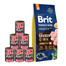 BRIT Premium By Nature Junior Medium M 15 kg + Teľacie mäso v konzerve 6x400 g